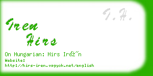 iren hirs business card